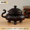 Incensário XuanDe de latão com duas alças, incensário estilo antigo, decoração em artesanato de cobre, incensário de aromaterapia para sala de chá e escritório, incensário para incensos em varetas