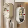 Caja de almacenamiento de pared, multifuncional y simple, no requiere taladro, caja de almacenamiento de pañuelos para el hogar, portapalillos para lavabo, estante de almacenamiento