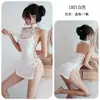 Lingerie sexy de noite longa sexy retro perspectiva renda vazada cheongsam uniforme tentação geração 1801