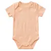Enterizo de Otoño Transfronterizo para Bebé, Mameluco de Color Sólido para Recién Nacido, Unisex, Transpirable, Cuello Envelope, Manga Corta