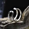 Anillo de plata de ley S925 nuevo con diseño de flor de cruz a cuadros para mujer, fino, personalidad masculina, moderno, accesorios para estudiantes, punk retro, venta al por mayor