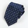 Directo de fábrica ropa formal para hombre moda profesional negocio corbata 8cm patrón de lunares azul nueva corbata para traje