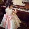 Vestido de Verano para Niñas 2023 Nuevo Vestido de Princesa con Lazo Infantil Celebridad de Internet Vestido sin Mangas Estilo Princesa