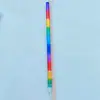 Caneta esferográfica arco-íris criativa suporte de caneta rosa feito à mão diy guirlanda colorida para fazer