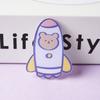 Crachá de Urso da Série Astronauta de Desenho Animado em Acrílico, Pingente para Bolsa, Pequeno Patch de Acessório, Estilo Moderno e Personalizado