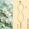 Jade Hetian Natural Candado Ruyi Collar Nuevo Chino No se Desvanece para Hombres y Mujeres Verano Sensación de Alta Gama Collar con Colgante Pixiu