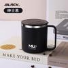 Copo de Água de Aço Inoxidável 304 com Tampa Caneca Copo de Chá Doméstico Copo de Café para Escritório Tampa Deslizante Copo para Estudante Presente