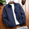 Chaqueta de cuello alto para hombre, nueva chaqueta de otoño 2022, moderna, sencilla, informal, con cuello alto, color liso