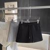 Falda Deportiva Gris para Mujer Ropa de Exterior de Verano Chica Atrevida Falda de Línea A Antideslumbrante Pantalones de Falda Yoga Americanos para Cadera