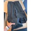 Pantalones casuales retro americanos con estampado de espinas para hombre, colección de otoño, estilo cleanfit, pierna recta, corte holgado y pantalones de pierna ancha fluidos