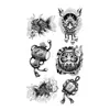 Tatuajes Temporales Estilo Japonés Ukiyo-E Auspiciosos Pegatinas Retro Hard-Core con Significado de Buena Suerte Tendencia Japonesa