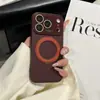 Adecuado para funda de teléfono iPhone 17 Pro Max con tacto similar a la piel, rayas corrugadas, soporte magnético giratorio y cubierta anticaídas para Apple 16