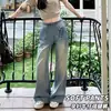 Jeans de pierna ancha, nuevo estilo de otoño para embarazadas, diseñados para usar sobre la ropa, sin soporte para el vientre, cómodos y de corte holgado, pantalones largos rectos adelgazantes para mujer