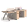 Juego de escritorio y silla para personal de oficina, diseño simple y moderno, adecuado para ocupación individual o doble, estación de trabajo para empleados, escritorio de gerente y escritorio de contabilidad