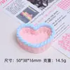 Cesta de Corazón Tridimensional Creativa Comida y Juego Dibujos Animados Hecho a Mano DIY Accesorios de Joyería Pegamento de Crema Resina Pequeños Accesorios Materiales
