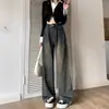 Jeans coreanos vintage para mujer otoño 2024 nuevos jeans de cintura alta ajustados rectos con forro polar estilo perezoso pantalones