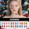 Temu Popular Transfronterizo Pegatinas de Tatuaje Navideñas Regalos de Navidad Maquillaje Facial Festivo Set de Regalo Recomendación de Envío