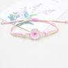 Pulsera de flor de narciso natural directa de fábrica, joyería coreana de gema de tiempo, cuentas de cristal de cristal, joyería pequeña y fresca para niña