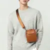 Bolso para Hombre Nuevo de Cuero Genuino, Piel de Vaca de Primera Capa, Bolso Cruzado de Moda para Hombre, Mini Bolso para Teléfono Móvil, Bolso de Hombro Casual para Hombre
