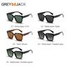 Gafas de moda europeas y americanas de montura grande, estilo de celebridad de Internet, gafas de sol de calle de estilo similar, para hombre, de borde ancho, cuadradas, de personalidad, polarizadas, moda para mujer