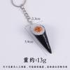 Llavero de Bolita de Arroz para Sushi Artificial de PVC Cocina Japonesa Bolita de Arroz con Algas Colgante de Bolsa de Sushi de Mano