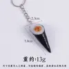Llavero de Sushi de Comida Simulada de Mano Juguete de Comida Japonesa Sushi de Huevas de Pescado Bolsa de Arroz con Algas Colgante Regalo Pequeño