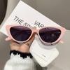 Gafas de sol estilo ojo de gato de celebridades de Internet, estilo cóncavo, estilo callejero, para mujer, protección solar sencilla, gafas de sol modernas para hombre.
