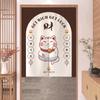 Lucate Cortina para Puerta de Gato para Hogar Dormitorio Cocina Cortina de Partición Baño Media Cortina Refugio para Inodoro Lino Cortina de Puerta Sin Perforaciones