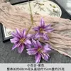 Flores Artificiais de Lírio Realistas com 3 Cabeças Impressas para Casamentos (Atacado), Flores Artificiais de Alto Padrão para Arranjos de Corredor e Decorações de Arco, Transfronteiriço