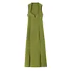 Comercio Exterior 2026 Primavera Nuevo Estilo Europeo y Americano Moda para Mujer Sexy Chica Caliente Vestido de Color Sólido Ajustado con un Toque de Alta Gama