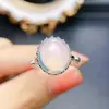 Anillo de Ópalo Blanco Natural Popular al por Mayor de Fábrica Plata S925 Incrustado Piedra Principal 10*12 Fábrica de Joyería Venta Directa