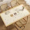 Mantel de Mesa Estilo Crema de Dibujos Animados, Resistente al Calor, Resistente a Altas Temperaturas, Resistente a Manchas, Mantel para Mesa de Café, Resistente al Aceite, Impermeable, Mantel Protector de Escritorio Sin Lavado