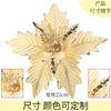 Adornos navideños transfronterizos, flores navideñas de 24 cm, adornos decorativos, lentejuelas de franela, flores navideñas.