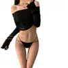 Roupa íntima Sexy Estilo Japonês Simples com Tira Fina para Mulheres, Menina Sem Costura, Cintura Baixa, Tira Respirável Normcore, Fio Dental Feminino N08