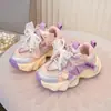Zapatos de Papá para Niños Zapatos para Niñas Otoño 2025 Nuevos Malla Transpirable para Correr Suela Suave Niña Tenis Antideslizantes