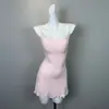 ¡Hecho a medida! Con copas, vestido sexy de volantes de puro deseo que realza la figura, ajustado, con cinturón para ceñir la cintura