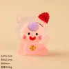 Novo Animal Cartoon Luminoso Resina Grão Fofo DIY Decoração de Mesa Pequenos Enfeites Caixa Surpresa Fofa Boneca Pequena Feita à Mão