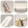 Gancho para Puerta sin Taladro, Gancho Adhesivo de Fuerte Carga, Gancho de Almacenamiento para Cocina y Baño, Perchero Plegable Invisible Montado en Pared