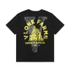 Camiseta de Verano Clásica de Manga Corta para Hombre Vlone Fog Mosaico Estampado Reflectante Marca de Moda V Grande Ajuste Holgado