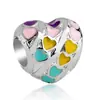 Huiyue color amor cuentas pintura aceite hueco aleación agujero grande cuentas accesorios de joyería pulsera cuentas cuentas sueltas