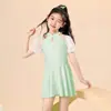 [Liquidación] Traje de baño para niños, de una sola pieza para niños, estilo nuevo, para niños mayores, equipo profesional de secado rápido para entrenamiento, al por mayor
