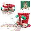 Decoración para la punta del árbol de Navidad, Elfo Grinch Rojo con Lentejuelas, Compresible, El Más Vendido de Amazon
