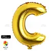 Globo Alfanumérico Mediano Dorado y Plateado de 32 pulgadas Decoración de Cumpleaños Papel de Aluminio Fiesta de Bodas Set de Película de Aluminio Arreglo Globo