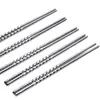 Palillos de acero inoxidable al por mayor para hotel, palillos domésticos, juego de palillos redondos estriados, restaurante de comida rápida, lote especial de 2 yuanes