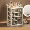 Caja de Almacenamiento de Cosméticos Tipo Cajón Avanzado Tocador Lápiz Labial Cuidado de la Piel Caja de Almacenamiento de Escritorio Estante para Almacenamiento de Joyas