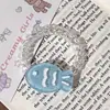 Ins Jelly Sakura Fresco Anillo para el Cabello de Hilo Telefónico Cuerda Dulce Suave Germinante Cuerda para el Cabello Sin Marca de Niña Accesorios para el Cabello de Primavera para Mujeres