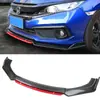 Spoiler dianteiro modificado para Honda Civic de décima geração (código 1621), faixa decorativa de fibra de carbono com proteção contra arranhões e colisões.