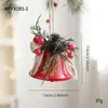 Nuevo arte de hierro campana de Navidad colgante brillante para colgar en la pared colgante de puerta fruta roja piña decoración de árbol de Navidad adorno