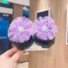 Bebê flor cabelo curler bola cabeça acessórios de cabelo meninas grampo de cabelo flor cinta menina dança cabelo rede crianças acessórios de cabelo