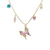 Collar con colgante de mariposa de estilo coreano, elegante, de moda, con colores frescos y pequeños, con un diseño distintivo, ligero y lujoso que combina con todo, con una cadena de clavícula con sentido.